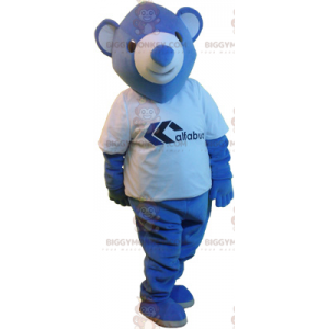 Kostým malého modrého medvěda BIGGYMONKEY™ maskota –