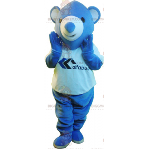 Kleine blauwe beer BIGGYMONKEY™ mascottekostuum -