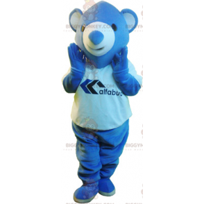 Costume de mascotte BIGGYMONKEY™ de petit ours bleu -