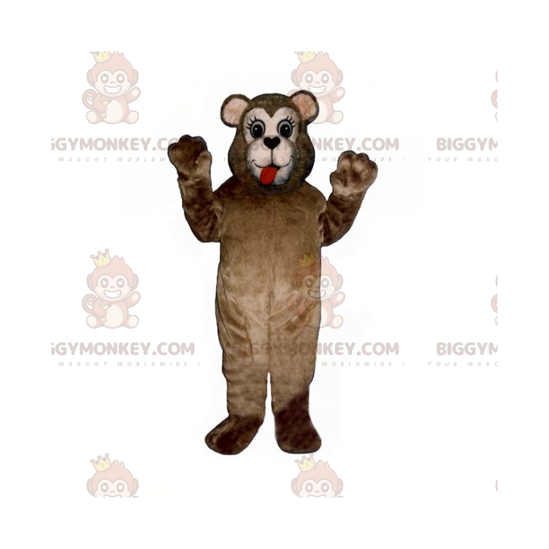 Traje de mascote de ursinho com olhos grandes BIGGYMONKEY™ –