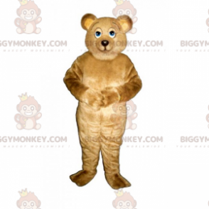 BIGGYMONKEY™ Disfraz de osito beige con ojos azules para