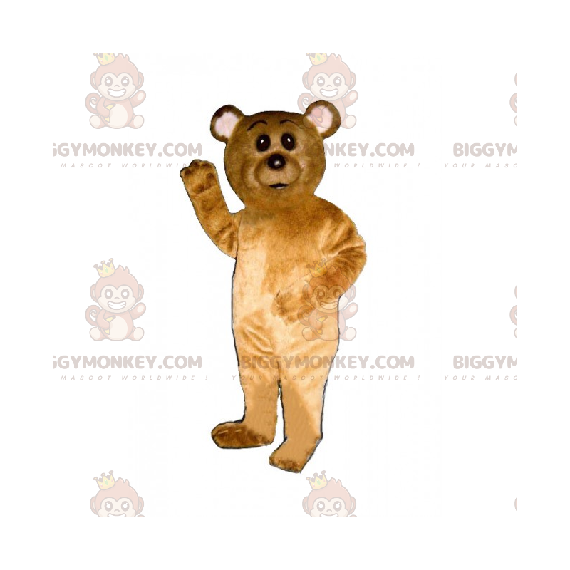 BIGGYMONKEY™ Little Brown Cub and White Ears maskottiasu -