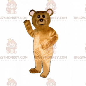 BIGGYMONKEY™ Mascottekostuum met kleine bruine welp en witte