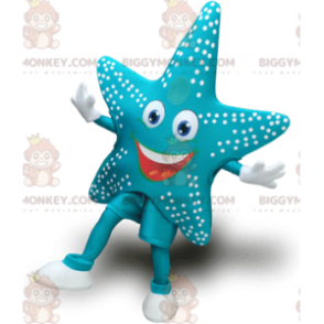 Very Smiling Blue Starfish BIGGYMONKEY™ Mascot Costume –