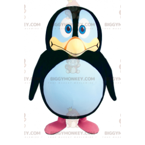 Costume da mascotte pinguino tondo dai piedi rosa BIGGYMONKEY™