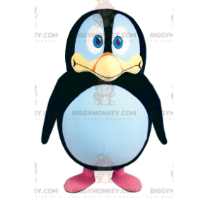 Kostým s růžovým kulatým maskotem tučňáka BIGGYMONKEY™ –
