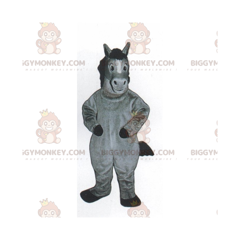 Costume da mascotte Little Pony grigio BIGGYMONKEY™ -