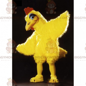 Traje de mascote BIGGYMONKEY™ de pintinho com crista vermelha –