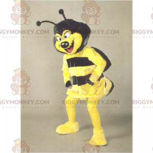 BIGGYMONKEY™ maskottiasu, keltainen ja musta ampiainen, jossa