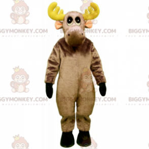 BIGGYMONKEY™ lille rensdyrmaskotkostume med gult gevir -