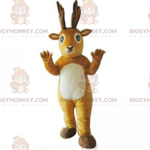 BIGGYMONKEY™ lille rensdyrmaskotkostume med hvid mave -