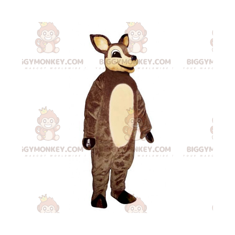 BIGGYMONKEY™ Costume da mascotte renna marrone e pancia beige -