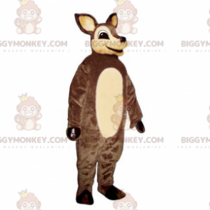 BIGGYMONKEY™ Little Brown Reindeer and Beige Belly Mascot