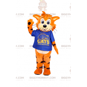 Costume de mascotte BIGGYMONKEY™ de petit tigre orange avec