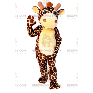 Brown Spotted Little Giraffe BIGGYMONKEY™ Mascot Costume –
