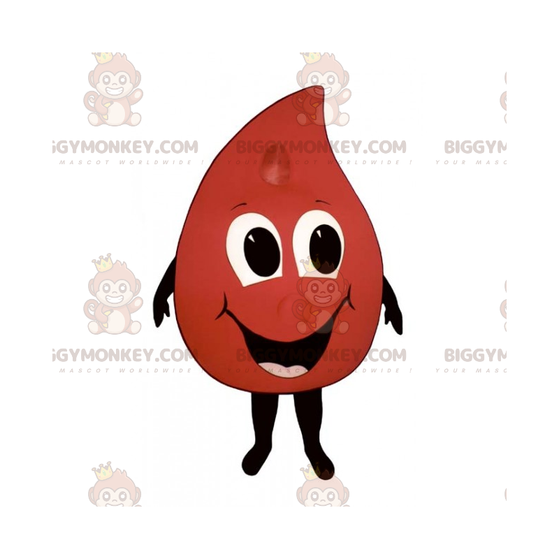 BIGGYMONKEY™ Mascot Costume Little Red Drop With Smile –