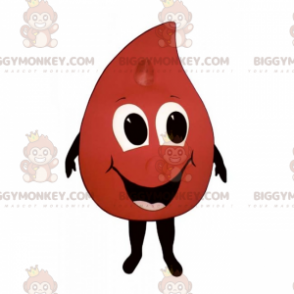 BIGGYMONKEY™ Costume da mascotte Goccia rossa con sorriso -