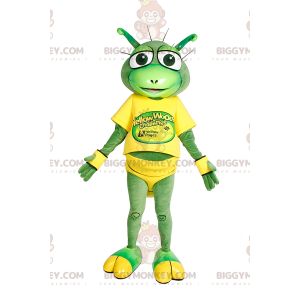 BIGGYMONKEY™ Costume da mascotte ranocchio con occhi grandi -