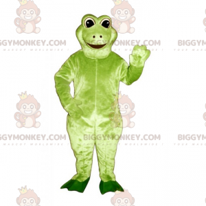 Costume de mascotte BIGGYMONKEY™ de petite grenouille souriante