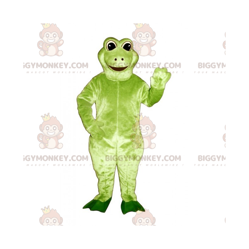 Costume de mascotte BIGGYMONKEY™ de petite grenouille souriante