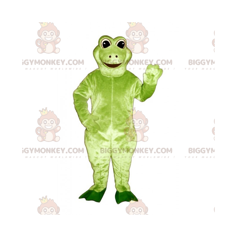 Kostium maskotka uśmiechnięta mała żaba BIGGYMONKEY™ -