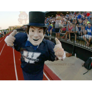 BIGGYMONKEY™ Mascot Costume of Man in Sportswear with Top Hat -