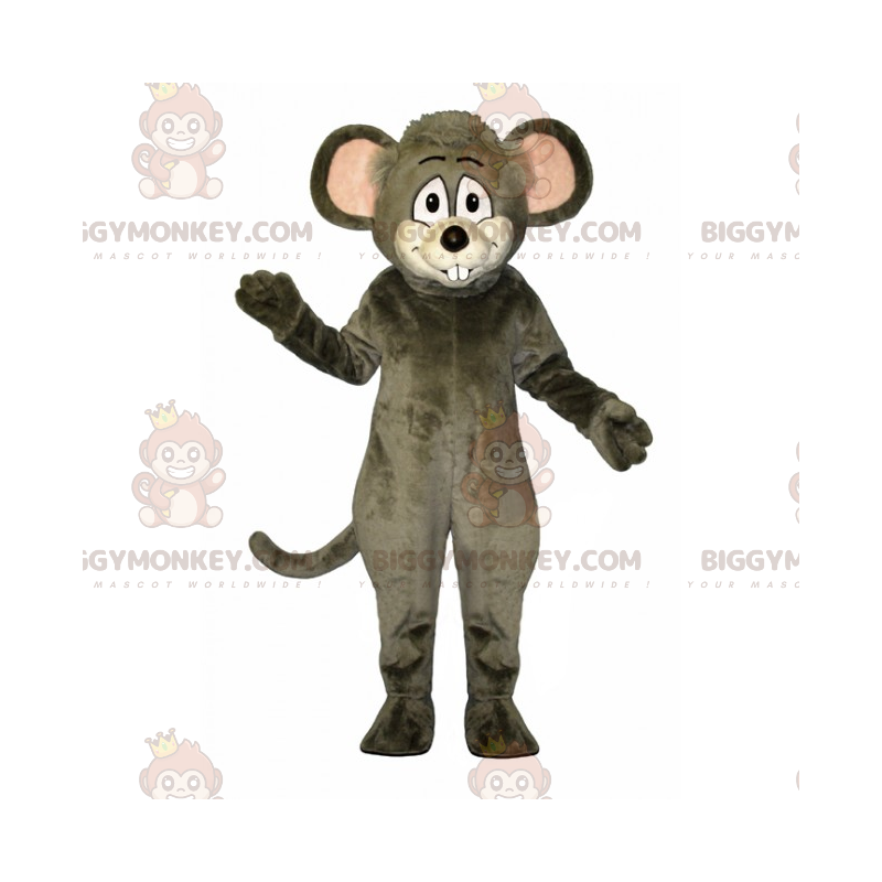 BIGGYMONKEY™ Kleines Maus-Maskottchen-Kostüm mit großen Ohren -