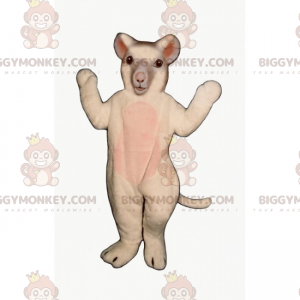Kleine weiße Maus BIGGYMONKEY™ Maskottchen-Kostüm -