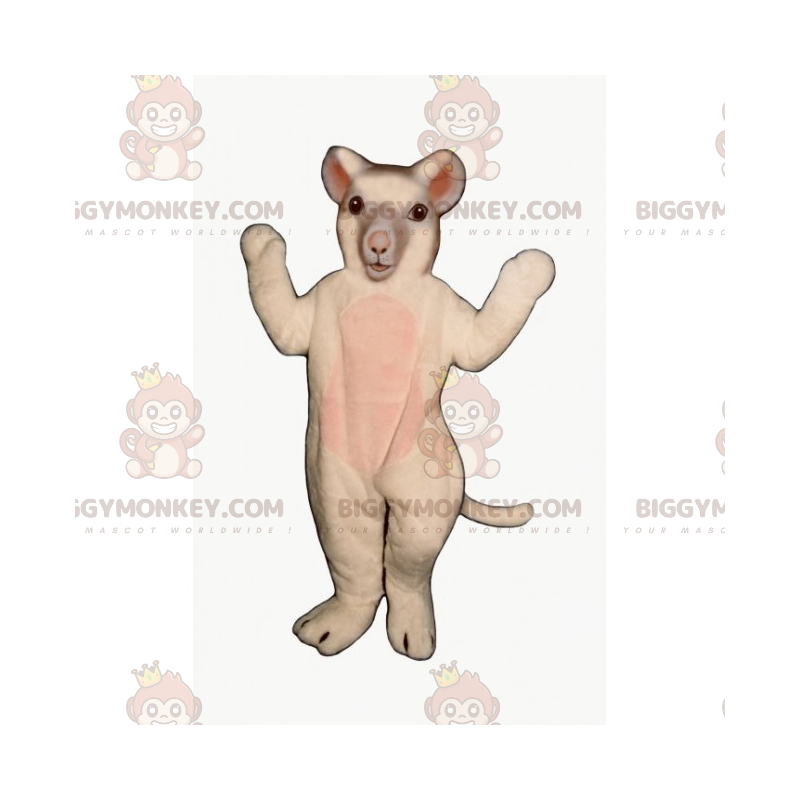 Costume de mascotte BIGGYMONKEY™ de petite souris blanche -