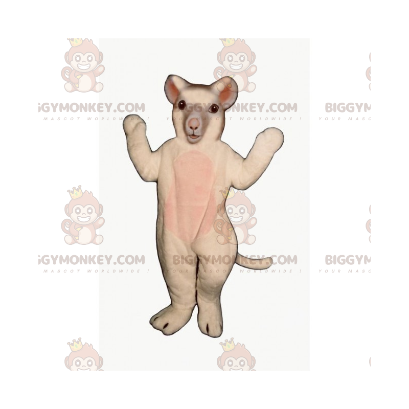 Disfraz de mascota Ratoncito Blanco BIGGYMONKEY™ -