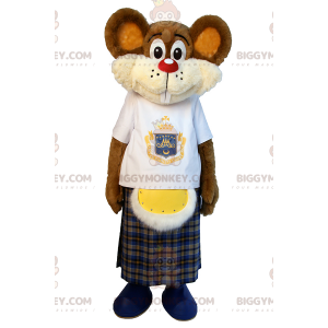 Costume de mascotte BIGGYMONKEY™ de petite souris en kilt -