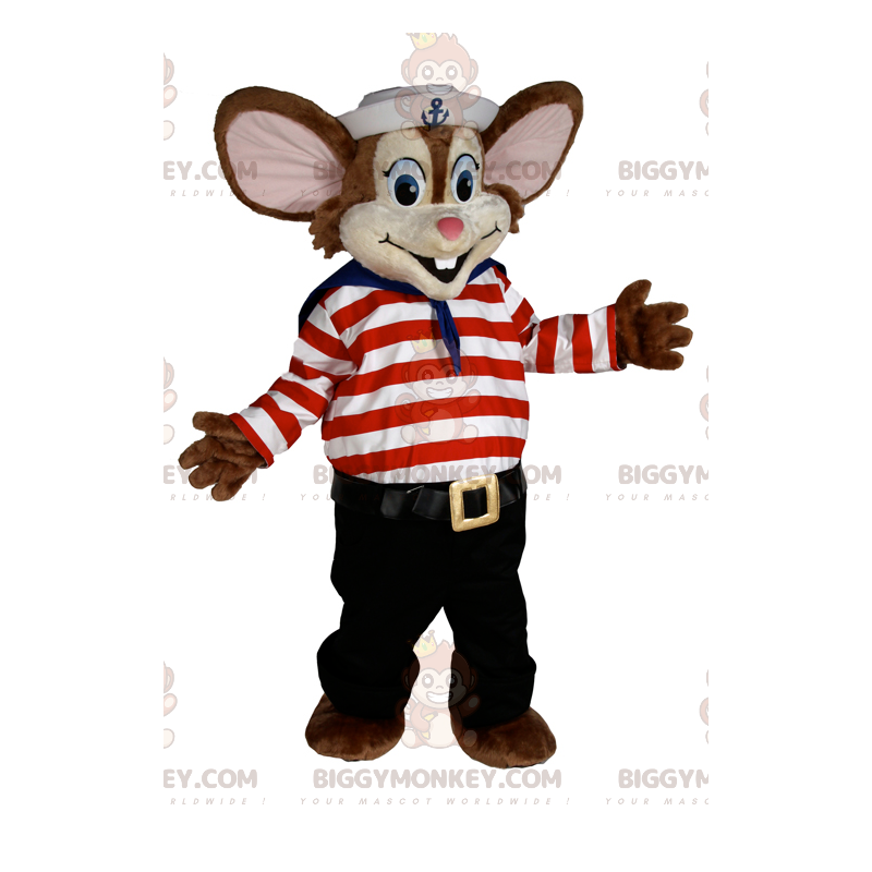 Matroos-outfit voor kleine muis BIGGYMONKEY™-mascottekostuum -