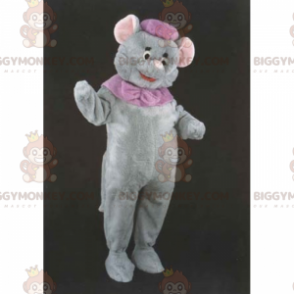 Costume e cappello per mascotte BIGGYMONKEY™ Topolino grigio -