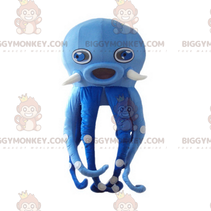 Costume de mascotte BIGGYMONKEY™ de pieuvre bleue -