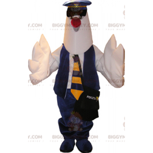 Fantasia de mascote de pombo BIGGYMONKEY™ com roupa de policial