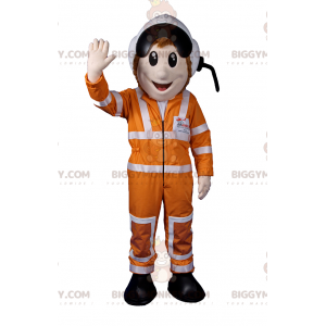 Traje de mascote de motorista de carro BIGGYMONKEY™ –