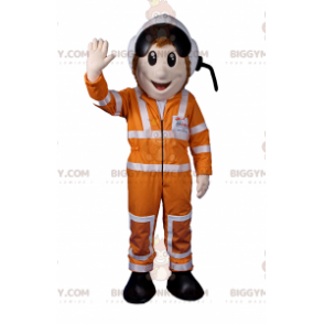 Traje de mascote de motorista de carro BIGGYMONKEY™ –