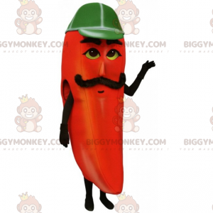 Mustache Chili Pepper BIGGYMONKEY™ Mascot Costume –