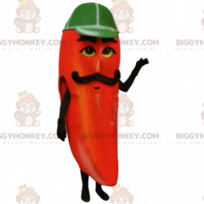 Mustache Chili Pepper BIGGYMONKEY™ Mascot Costume -
