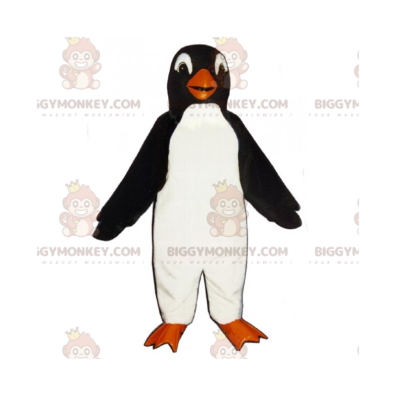 Costume da mascotte BIGGYMONKEY™ da pinguino a testa tonda -