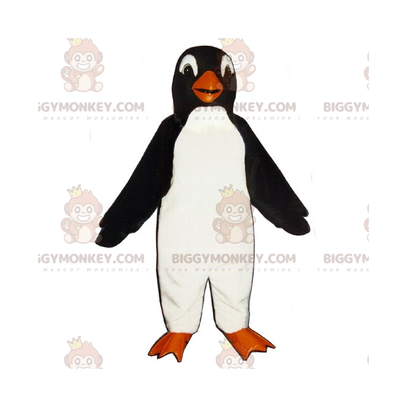 Στολή μασκότ με στρογγυλό κεφάλι πιγκουίνου BIGGYMONKEY™ -
