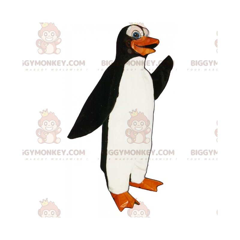 Costume de mascotte BIGGYMONKEY™ de pingouin au ventre blanc -