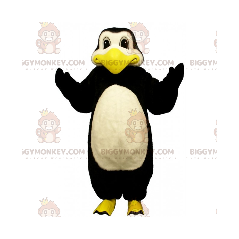 BIGGYMONKEY™ geelbenige pinguïn mascottekostuum -