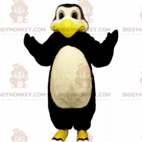 Στολή μασκότ πιγκουίνου BIGGYMONKEY™ με κίτρινα πόδια -