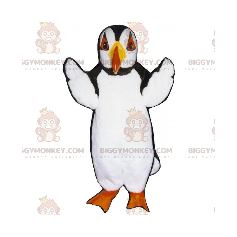 Costume de mascotte BIGGYMONKEY™ de pingouin aux yeux rouge -