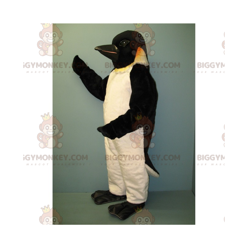 Costume da mascotte pinguino BIGGYMONKEY™ con testa nera -