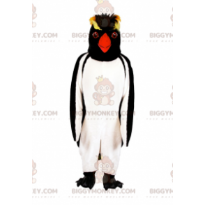 Penguin BIGGYMONKEY™ Mascot Costume with Black and Yellow Head