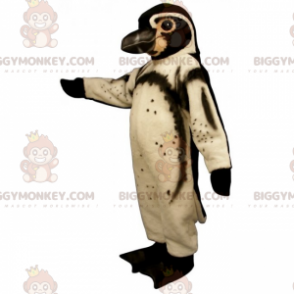 Hvid og brun pingvin BIGGYMONKEY™ maskotkostume -