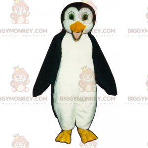 Κοστούμι μασκότ με λεπτούς χαμογελαστούς πιγκουίνους