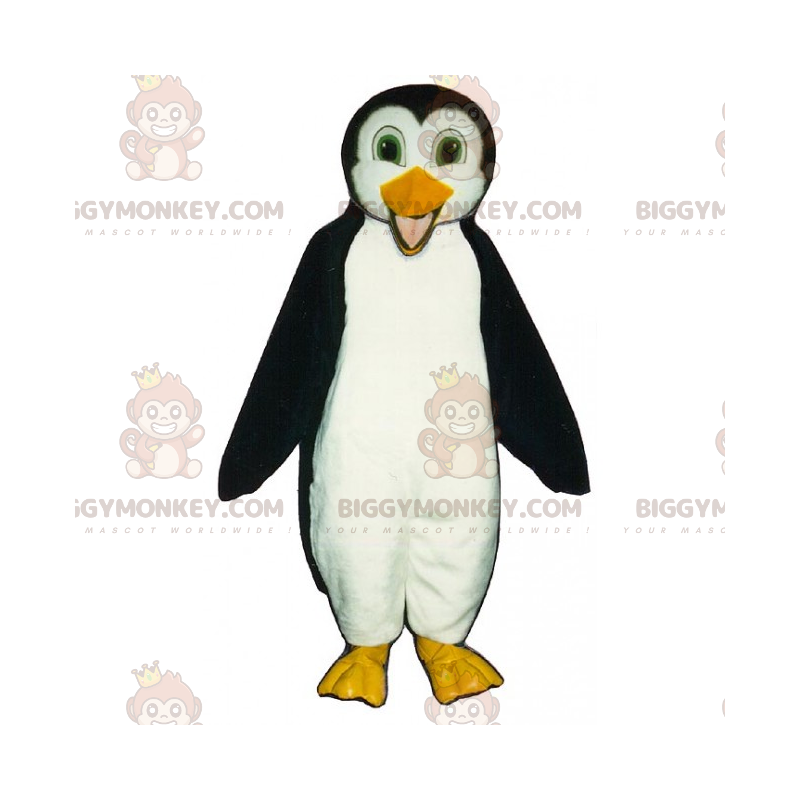 Disfraz de mascota BIGGYMONKEY™ de pingüino sonriente delgado -